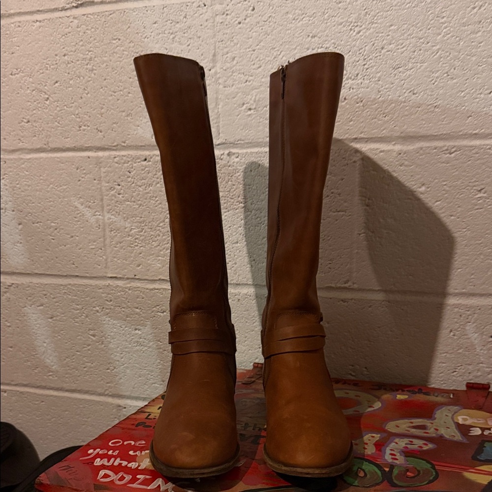 Frye Tan Knee high Leather Boots